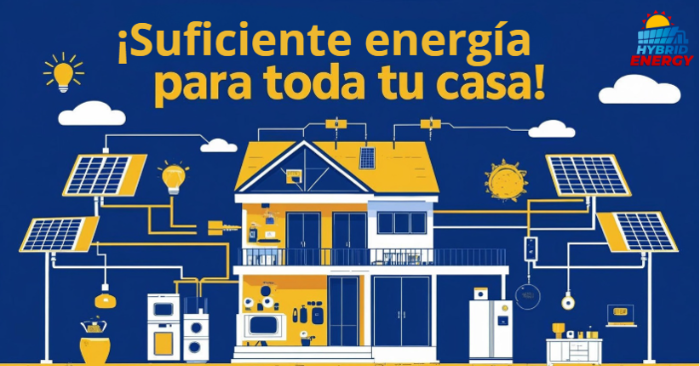 La energía solar no genera suficiente energía para mi hogar