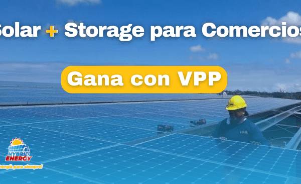Sistema solar comercial con baterías Fortress Power instalado en el techo de un edificio en Puerto Rico para resiliencia energética y participación en programas VPP.